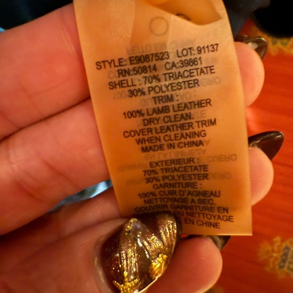 Elie Tahari Sleeveless Green/Navy Blouse w/ Leather Trim Size Large - Picture 7 of 8